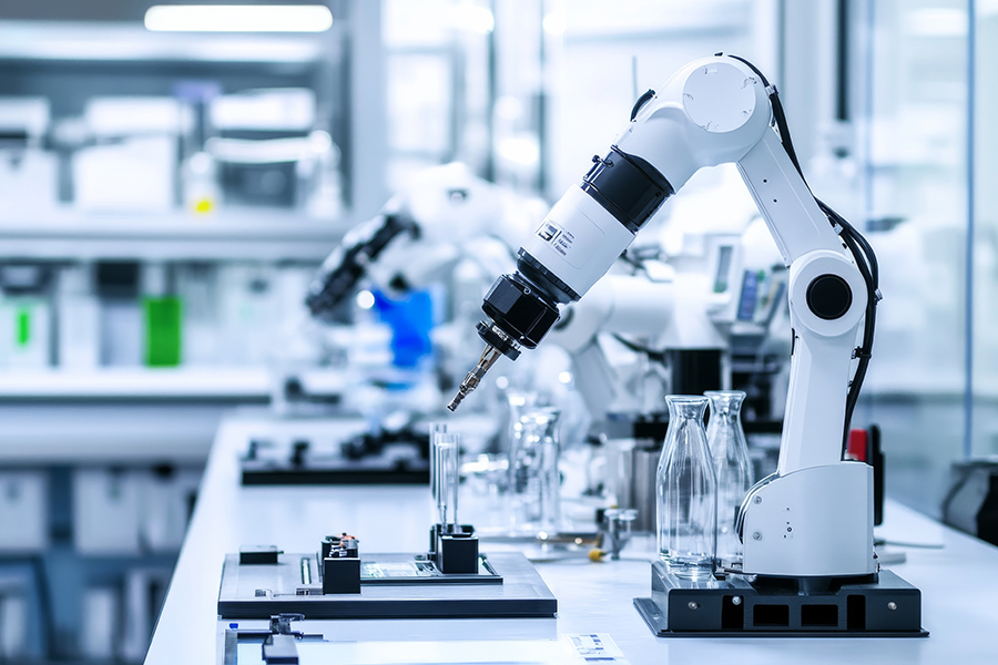Robotic arm in lab