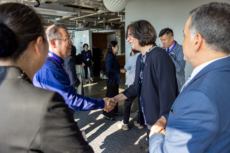 Two people sharing a handshake