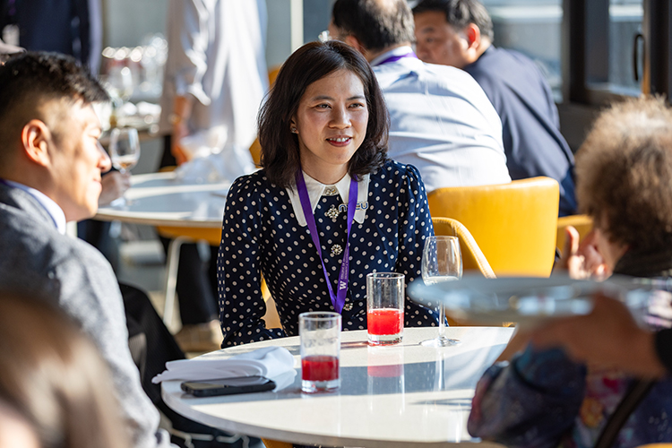 Event attendees sitting at a table